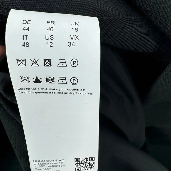 NEW BOSS Jelary Double Breasted Blazer Black Size 12 B2061 - Picture 5 of 5